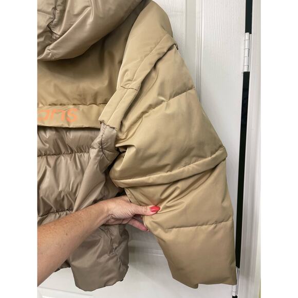 Calvin Klein Jeans modular 2 in 1 Puffer Jacket $325 winter Mens brown New Small - Picture 6 of 12